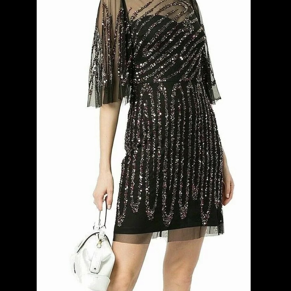 Aidan Mattox Sequined Mini Cocktail Dress